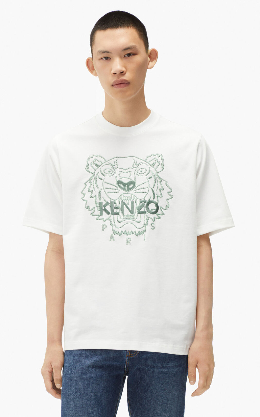 Kenzo Loose fitting Tiger T Shirt Herr | 68397-QZMG